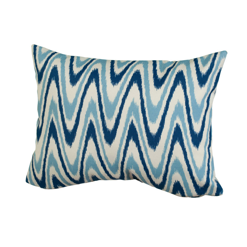 Dunes Indoor/Outdoor Throw Pillow, 12" H x 16" W x 5" D, Blue