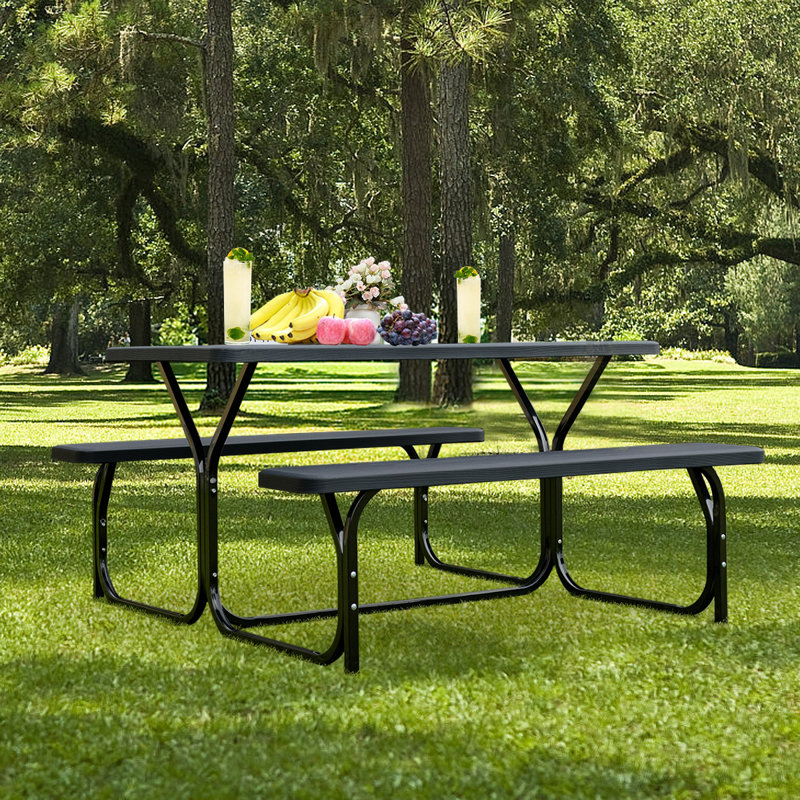 Table de pique-nique Dion, Noir anthracite