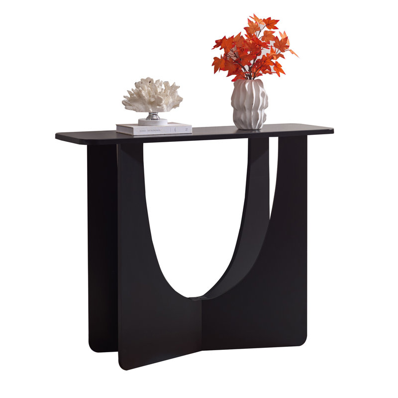 Console Elena Modern Sculptural, Noir