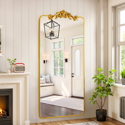 Retro engraved full-length mirror