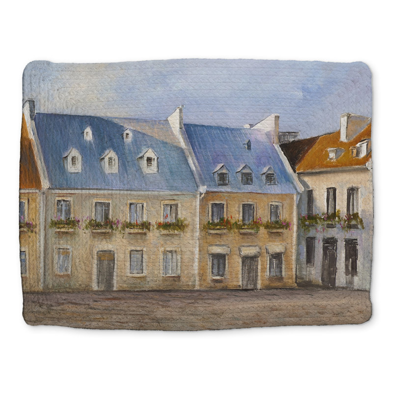 Napperon bleu contemporain - Vieux Québec