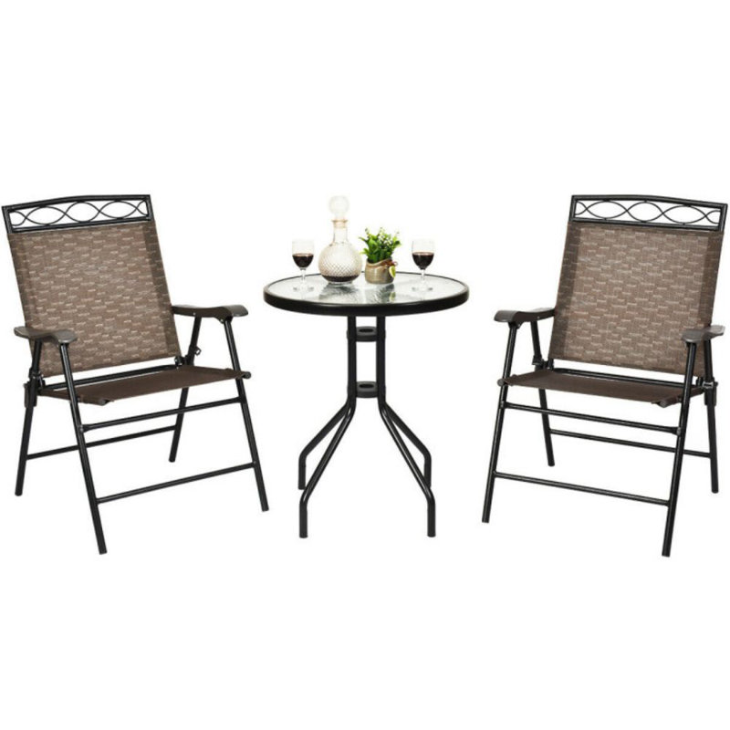 Ensemble bistro rond pour 2 personnes
