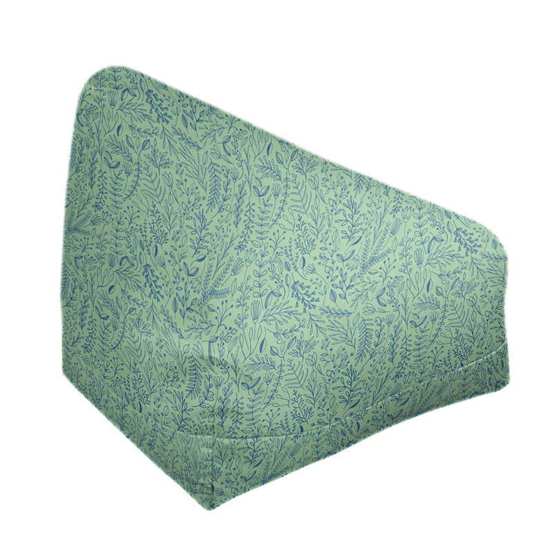 Petite chaise à sacs à billes & Leffel, Rembourrage poly, Vert / bleu, H 86 po x L 27 po x P 43 po