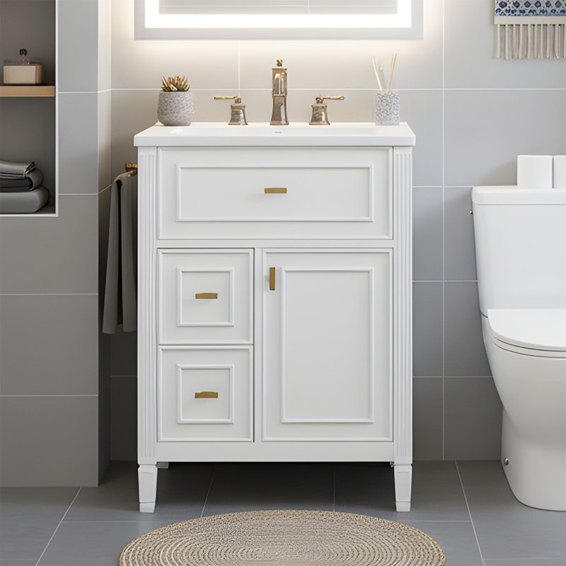 Meuble-lavabo 24 po avec lavabo, Blanc