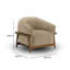 Fauteuil d'appoint en chenille recyclé Piedmont Olive-115250808