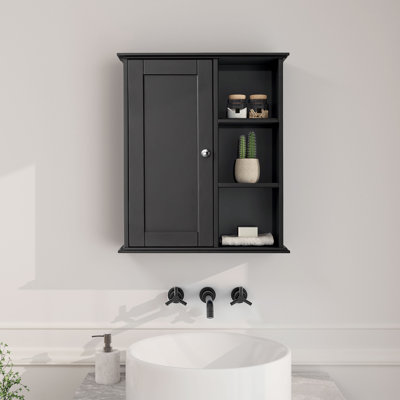 24 in.Wall Bathroom Cabinet Over The Toilet Storage,Bathroom Wall Cabinet with Adjustable Shelf