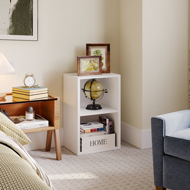 Narielle 11.8"W Narrow Bookcase, White, (5 Shelves) 59.4"H x 11.8"W x 9.3"D
