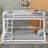 Full XL Over Queen  Floor Bunk Bed Frame Equipped With A Ladder And Safety Guardrails-846130935