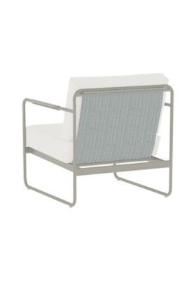 Mirage Outdoor Lounge Chair, White Cushion/Tan Frame