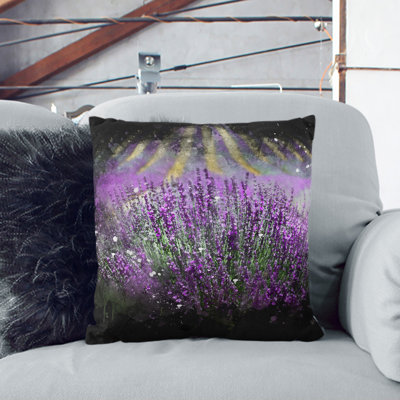 Lavender Vol.3 Paint Splash Square Throw Cushion
