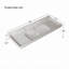 Lavabo de salle de bain en céramique blanche de 122 cm (48 po) avec trois trous prépercés pour robinetterie et trop-plein