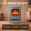 HOMCOM 24.5 cm W Grey Electric Stove