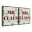 Mr. Claus - Ensemble de 2 reproductions sur toiles tendues-193204678