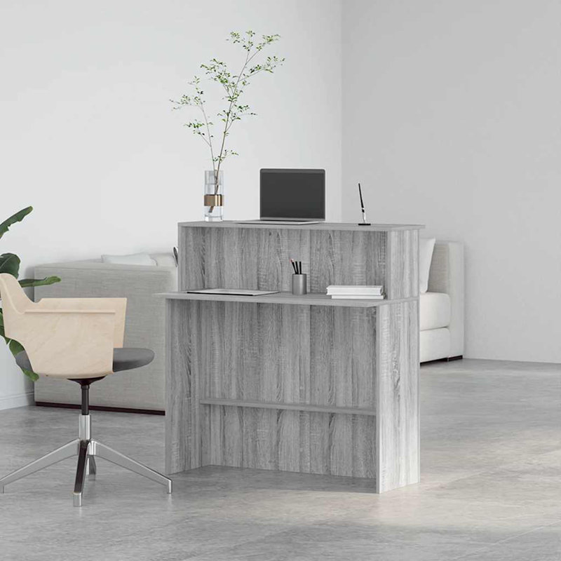 Sherilynn Standing Desk, Grey Sonoma