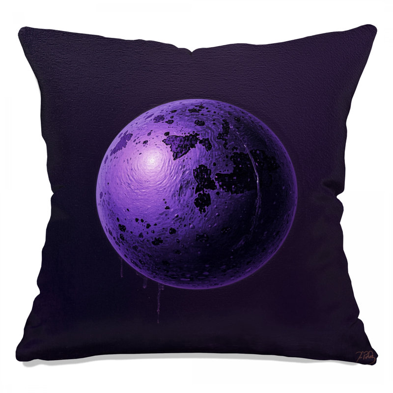 Purple Textured Sphere Double Sided Throw Pillows, 16 x 16 inches