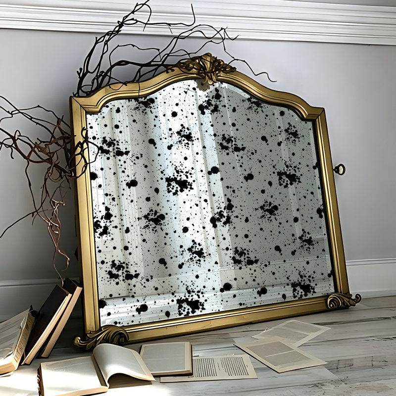 Film miroir antique antirouille rouille - auto-adhésif, découpe sur mesure de meubles, 22.83" H x 78.74" W