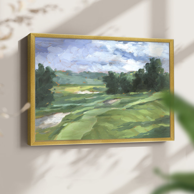 Golf Course Study IV -Framed Print - Restickable, 22" H x 28" W