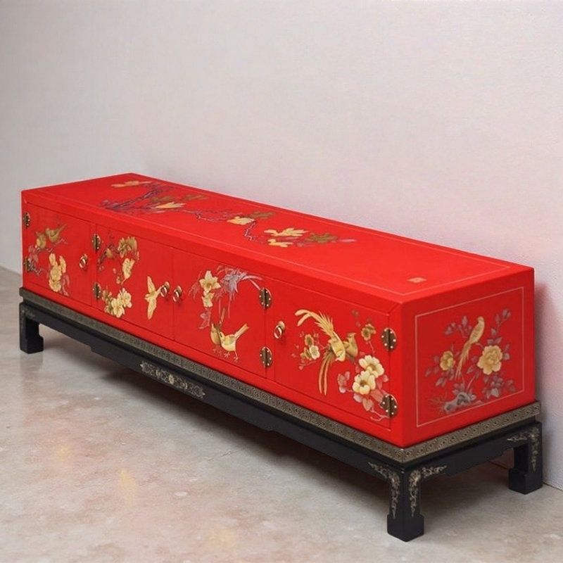 Meuble télé rétro, Rouge
