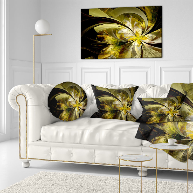 Coussin lombaire à motif floral fractal
