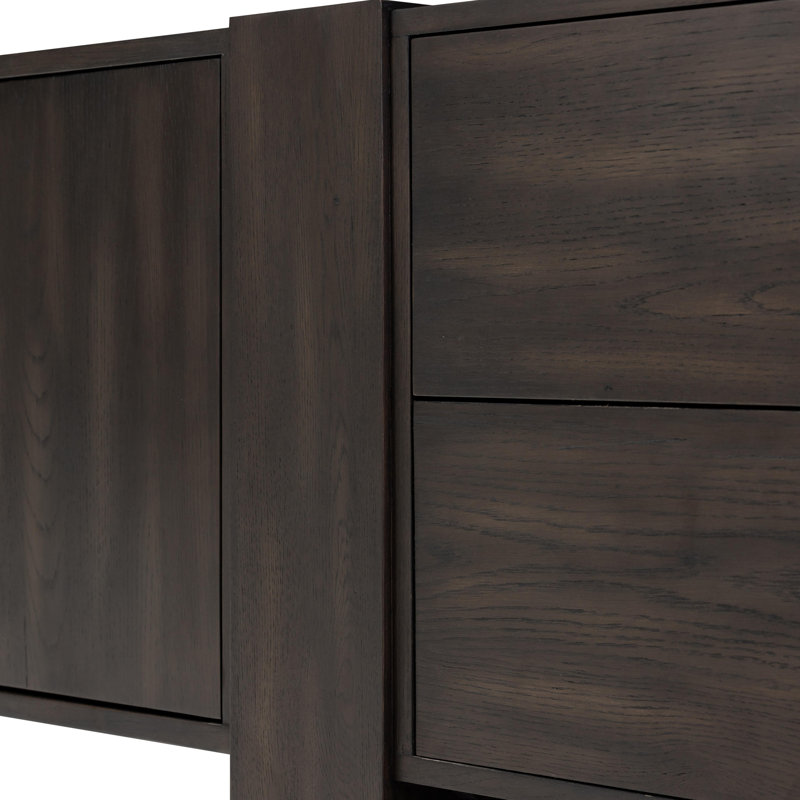 Fisher Media Console, Smoked Black Veneer