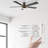 52" Fulvia 5 - Blade LED Smart Flush Mount Black Ceiling Fan with Remote Control and Light Kit Included