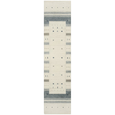 Hand Knotted Area Rug in Natural/Gray/Ivory
