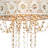 12.75"W Wedgeworth Champaign Jewels and White Punched Metal Drum Pendant