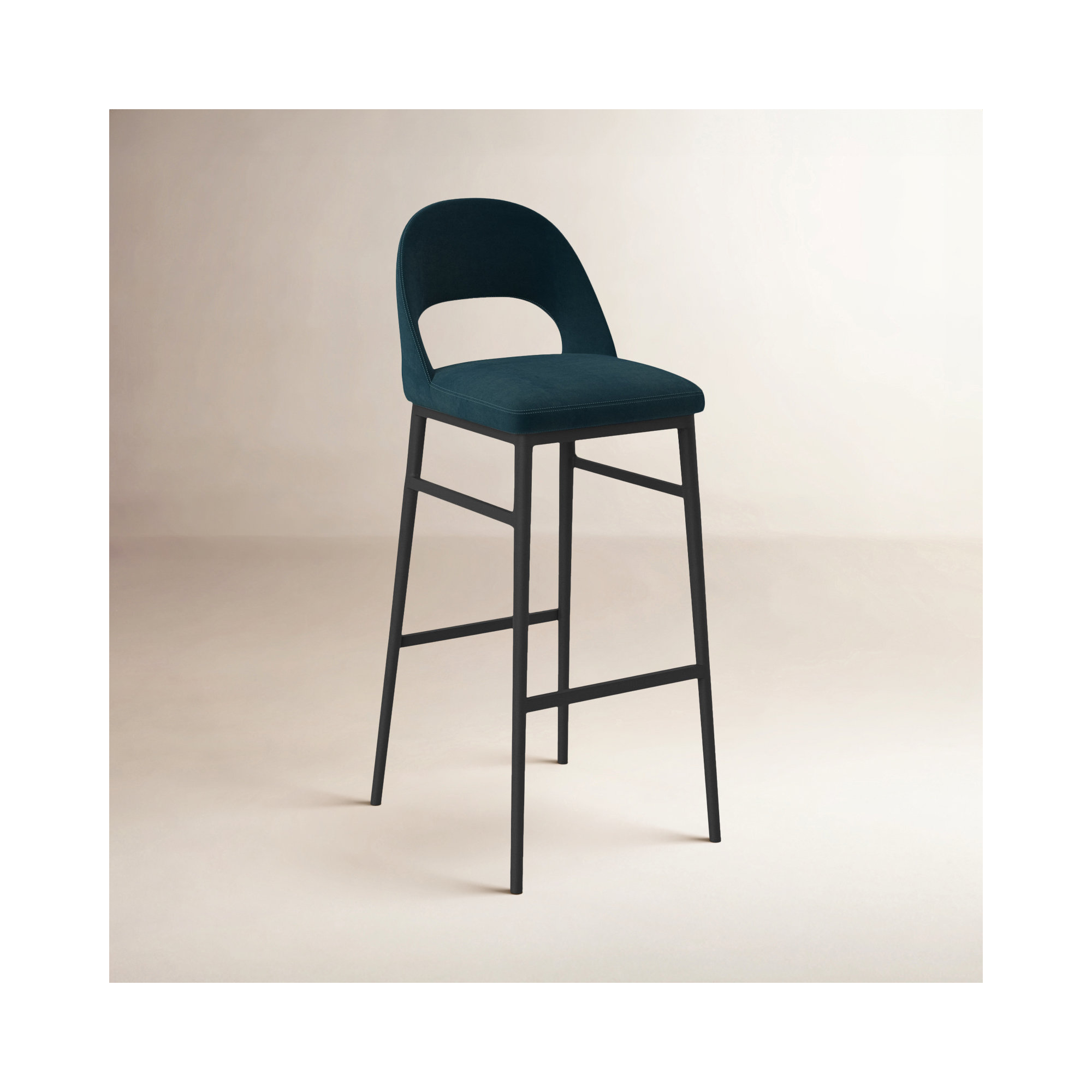 Ariana Bar & Counter Stool, Bar Stool (27" Seat Height), Teal