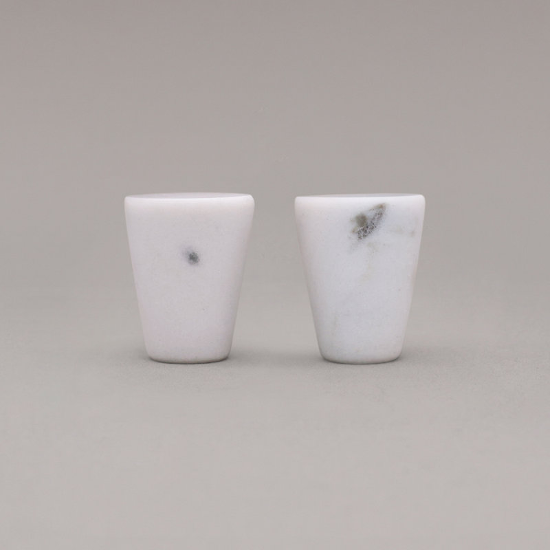 Marble Cone Knob, Carrara Marble