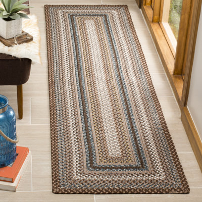 Liptak Braided Hand Woven Performance Machine Washable Geometric Indoor/Outdoor Area Rug