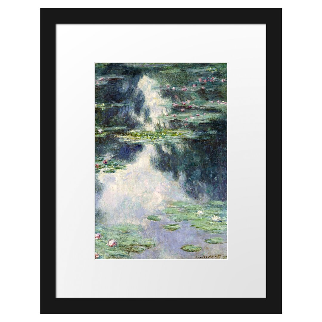 Gerahmter Kunstdruck Pond with Water Lilies von Claude Monet