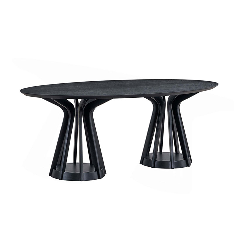 Table de salle à manger 78,74 po, Noir