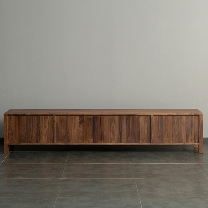 Meuble télé en bois de noyer noir, 70.87"