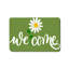 Tapis d'entrée vert olive 20 "x 32" avec motif de marguerites