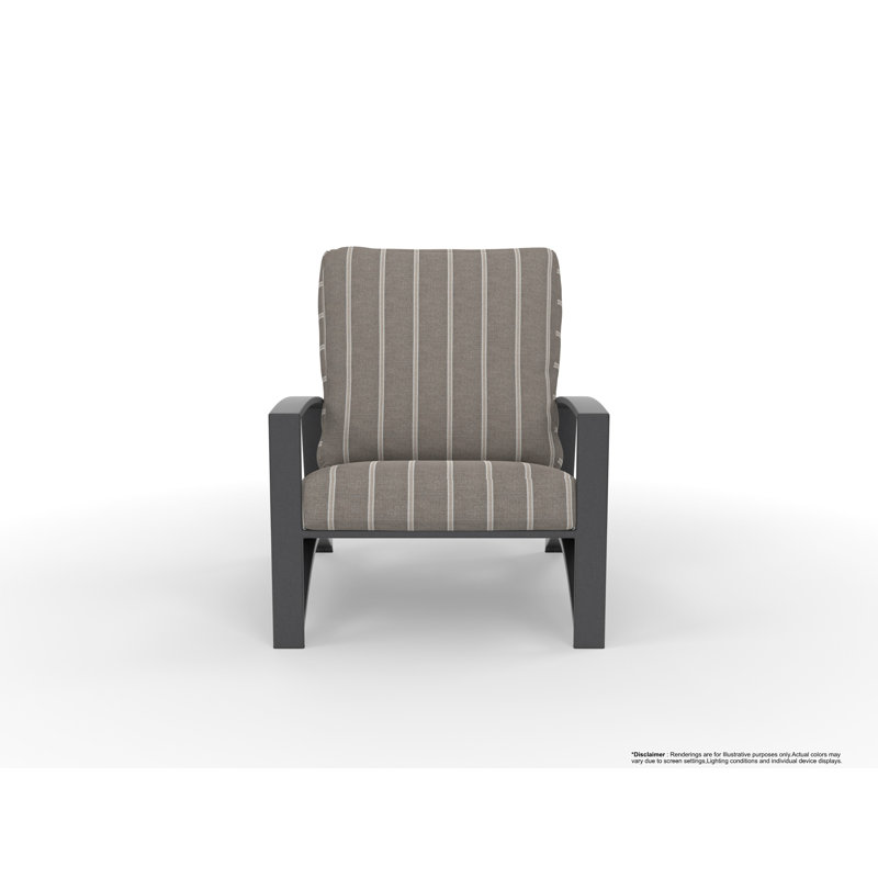 Arc Outdoor Lounge Chair, Trax Burgundy, Carbon Black
