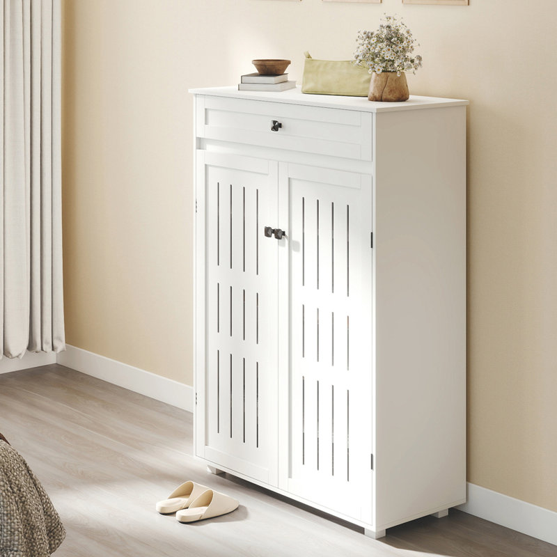 15 Pair Shoe Storage Cabinet, 45.7" H x 30.7" W x 14.6" D