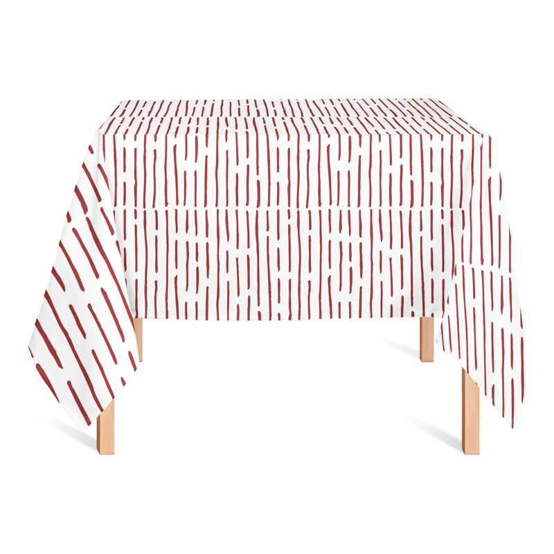 Abstract Square Tablecloth, Red