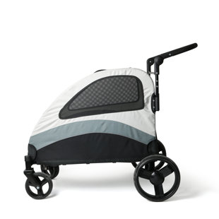 Luxury Monogram First Class Sporty Dog Stroller- Black