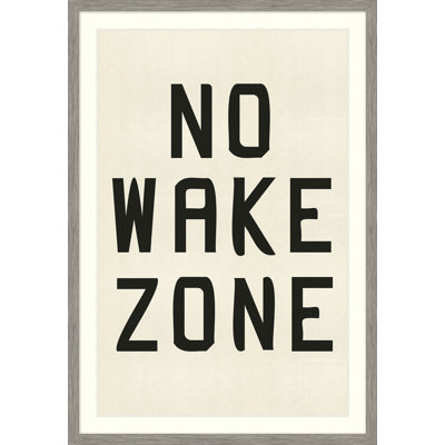 No Wake Zone Print
