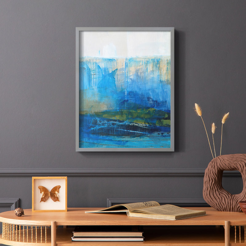 Bay Walk II, reproduction encadrée - bois massif, Gris, H 10 po x l 8 po