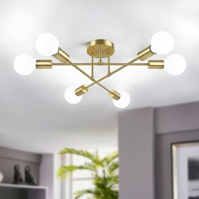 6-Light Chandelier, Gold