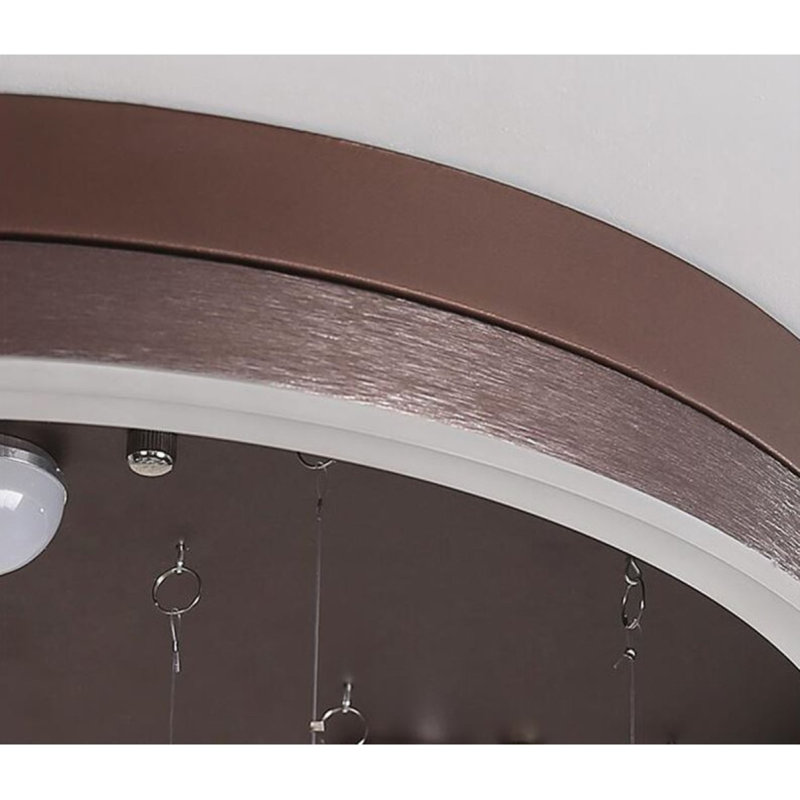 Lustre moderne en cristal à DEL, Transparent, Chrome laqué, 31" Diameter x 27" Height