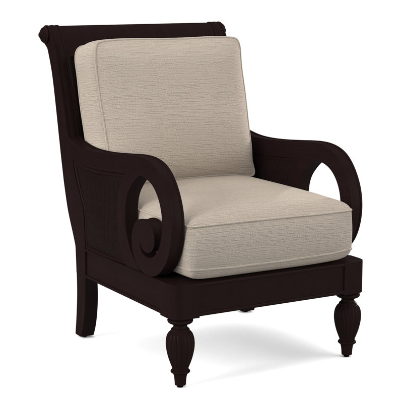 Grand View 71.12Cm Wide Armchair, Java Finish, Stone Crypton Performance; 0884-83