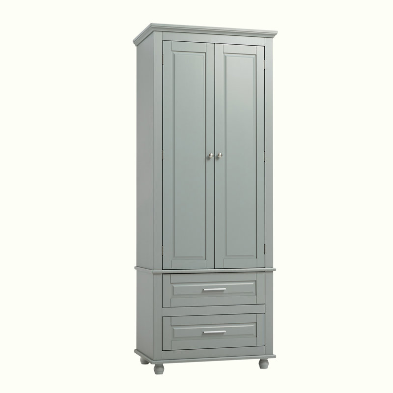Bathroom Storage Cabinet with 2 Drawers, Gray
