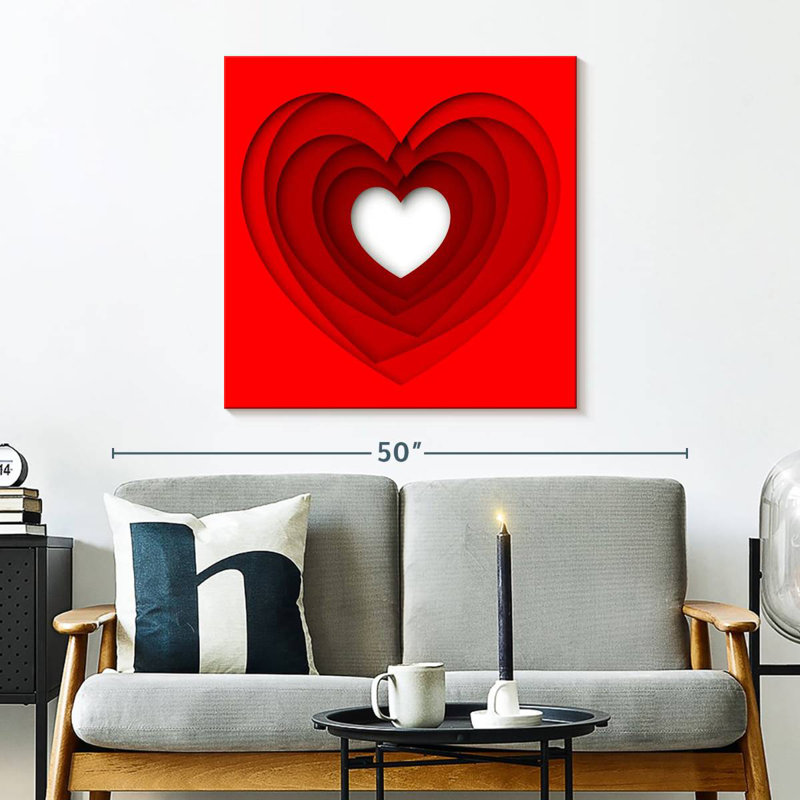 Arney Heart Layers, 30" H x 30" W
