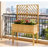 Self-Draining Raised Garden Bed,Elevated Wood Planter With Trellis For Climbing Plants,With Legs And Drainage Holes-191071618