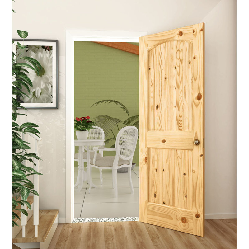 Porte standard en bois massif lambrissé, H 80 po x l 30 po x p 1,37 po