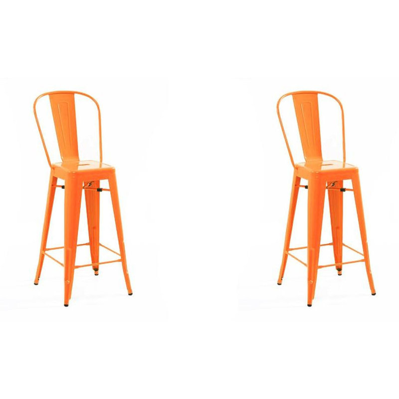 Tabouret de bar 30 po Cazzie, Orange