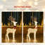 Cerf de Noël illuminé 4,4 pi avec tête rotative