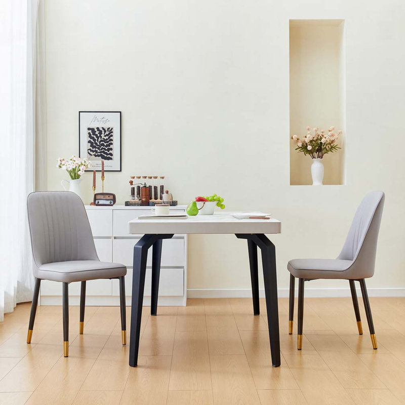 Chaises de salle à manger rembourrées en similicuir
